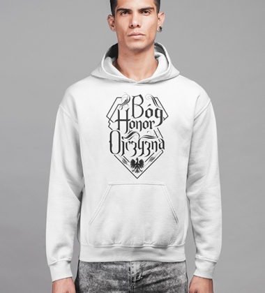 Bluza z kapturem  B-H-O CZARNY NAPIS